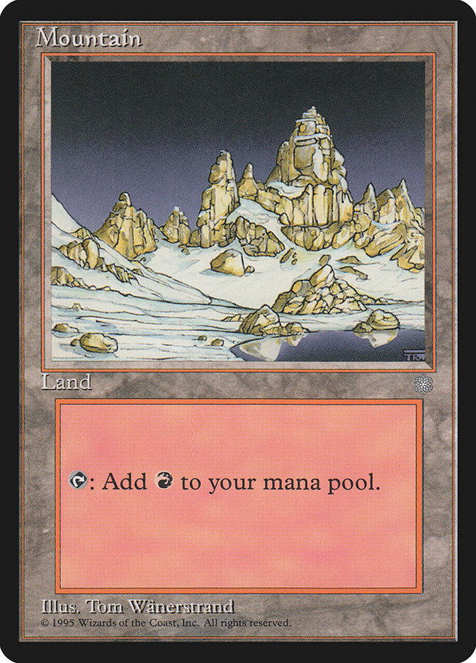 Mountain (No Trees / Signature on Right) [Ice Age] MTG Single Magic: The Gathering    | Red Claw Gaming