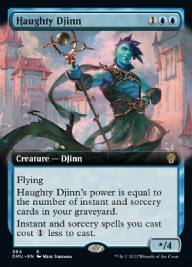 Haughty Djinn (Extended Art) [Dominaria United] MTG Single Magic: The Gathering    | Red Claw Gaming