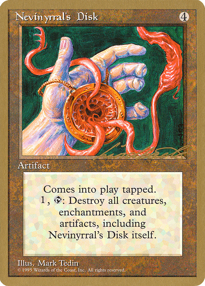 Nevinyrral's Disk (Leon Lindback) [Pro Tour Collector Set] MTG Single Magic: The Gathering    | Red Claw Gaming