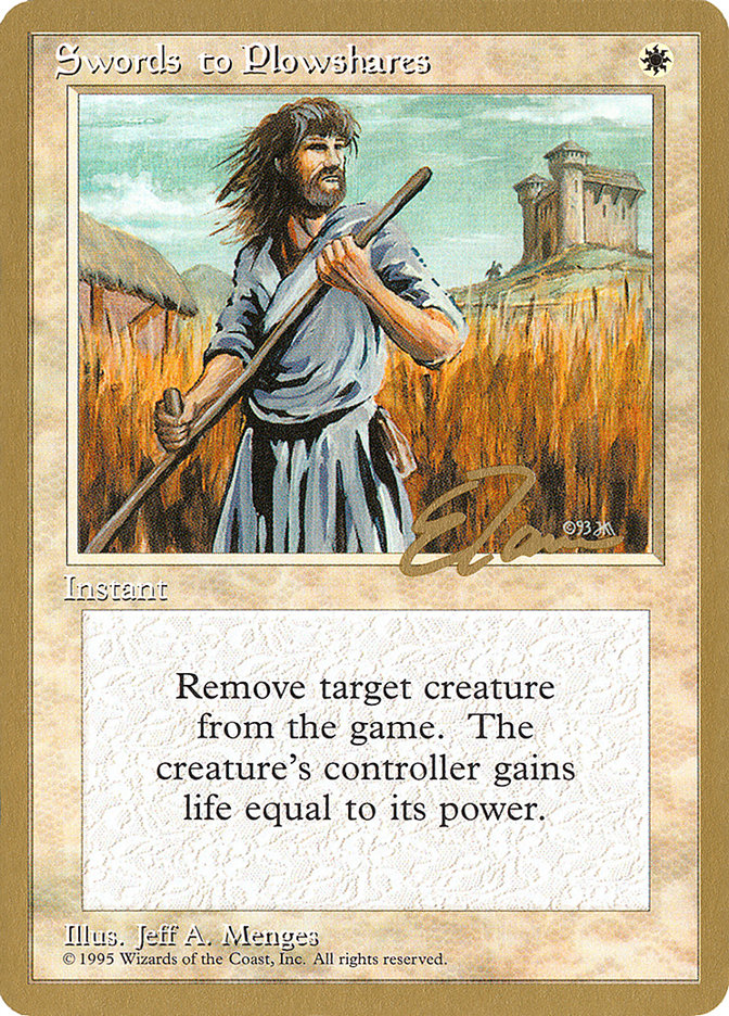 Swords to Plowshares (Eric Tam) [Pro Tour Collector Set] MTG Single Magic: The Gathering    | Red Claw Gaming