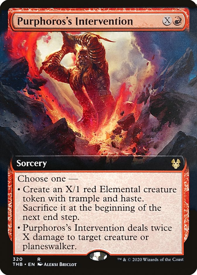 Purphoros's Intervention (Extended Art) [Theros Beyond Death] MTG Single Magic: The Gathering    | Red Claw Gaming