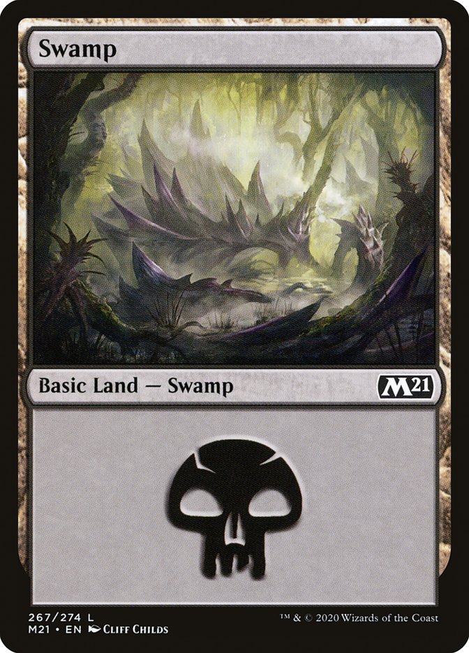 Swamp (267) [Core Set 2021] MTG Single Magic: The Gathering    | Red Claw Gaming