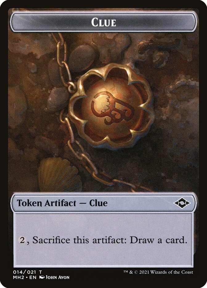Treasure // Clue Double-Sided Token [Pioneer Challenger Decks 2022] MTG Single Magic: The Gathering    | Red Claw Gaming