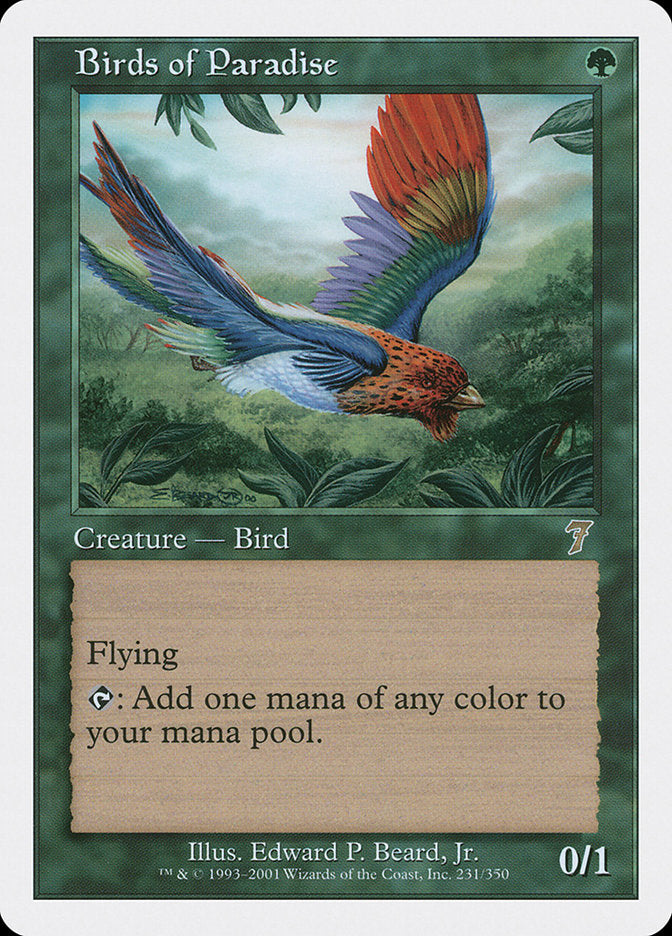 Birds of Paradise [Seventh Edition] MTG Single Magic: The Gathering    | Red Claw Gaming