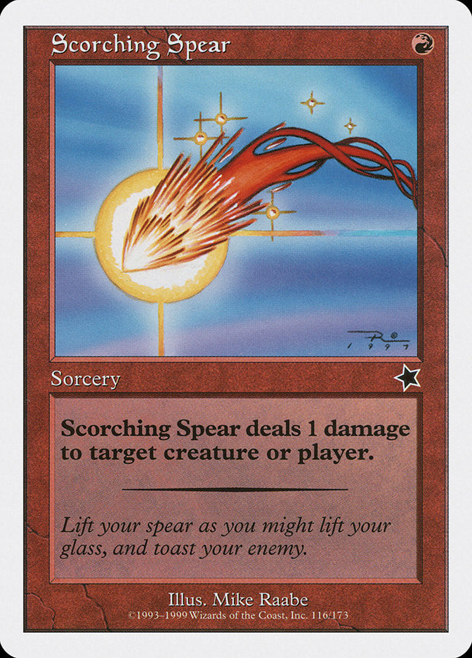 Scorching Spear [Starter 1999] MTG Single Magic: The Gathering    | Red Claw Gaming