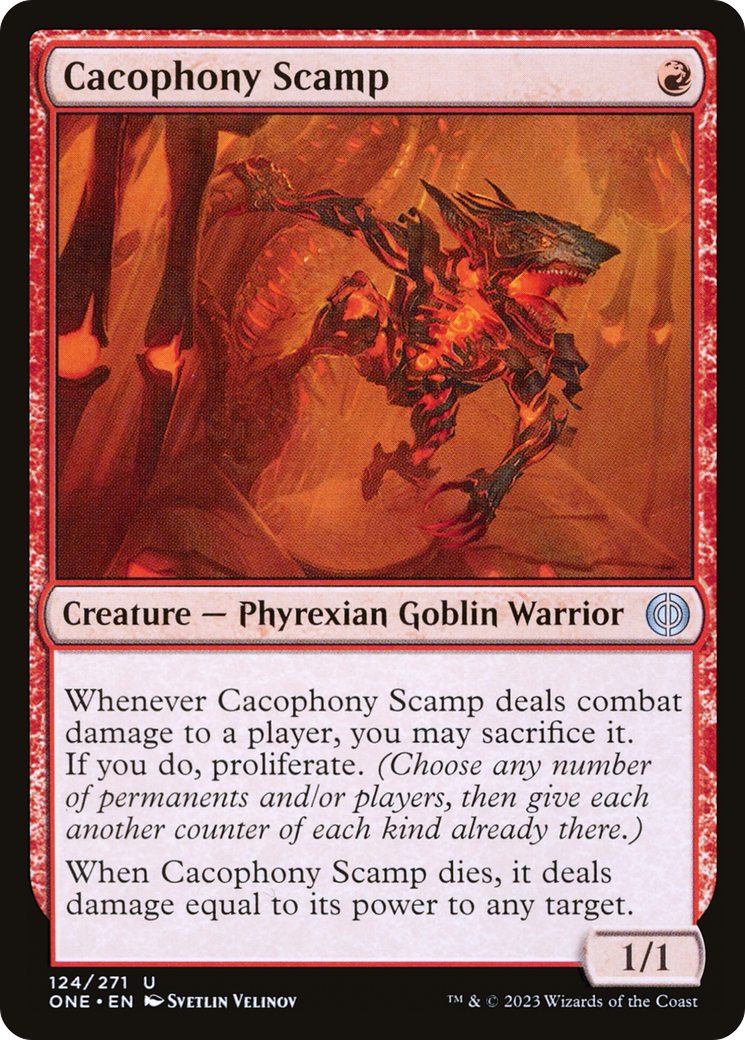 Cacophony Scamp [Phyrexia: All Will Be One] MTG Single Magic: The Gathering    | Red Claw Gaming