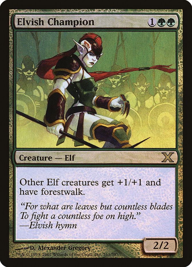 Elvish Champion (Premium Foil) [Tenth Edition] MTG Single Magic: The Gathering    | Red Claw Gaming