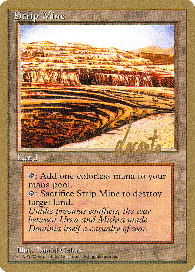 Strip Mine (Michael Loconto) [Pro Tour Collector Set] MTG Single Magic: The Gathering    | Red Claw Gaming