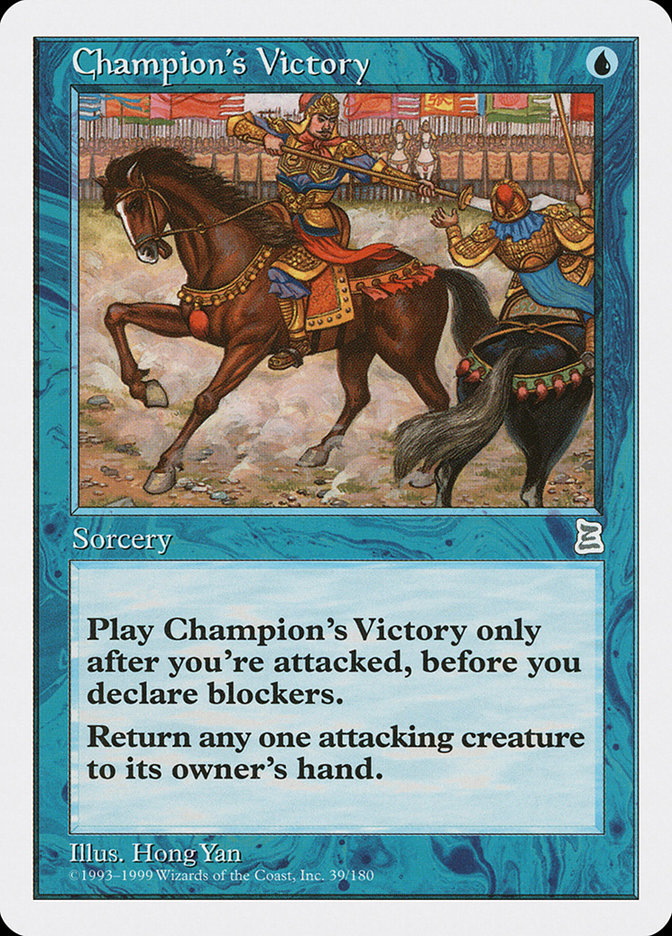 Champion's Victory [Portal Three Kingdoms] MTG Single Magic: The Gathering    | Red Claw Gaming