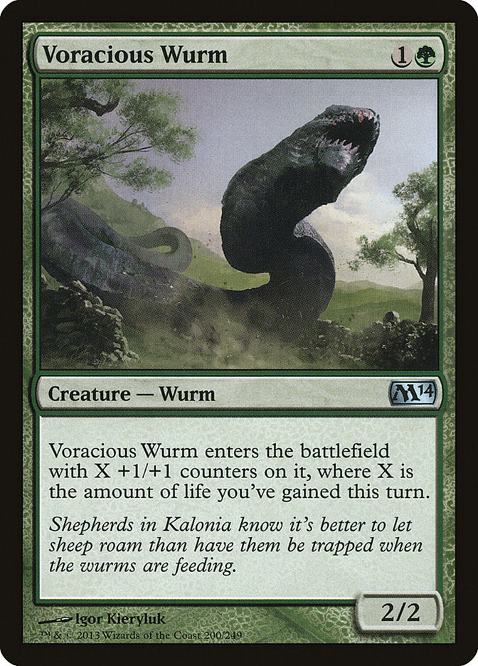 Voracious Wurm [Magic 2014] MTG Single Magic: The Gathering    | Red Claw Gaming