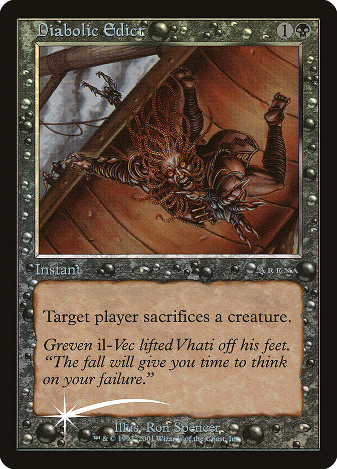 Diabolic Edict [Arena League 2001] MTG Single Magic: The Gathering    | Red Claw Gaming