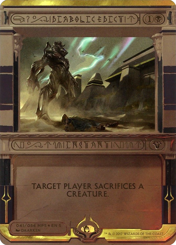 Diabolic Edict (Invocation) [Amonkhet Invocations] MTG Single Magic: The Gathering    | Red Claw Gaming