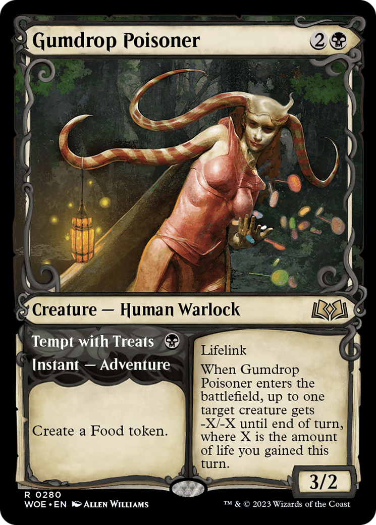 Gumdrop Poisoner // Tempt with Treats (Showcase) [Wilds of Eldraine] MTG Single Magic: The Gathering    | Red Claw Gaming