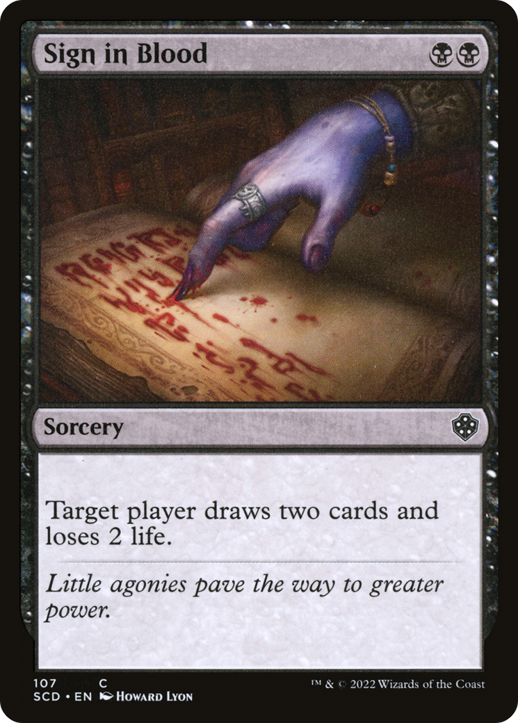 Sign in Blood [Starter Commander Decks] MTG Single Magic: The Gathering    | Red Claw Gaming