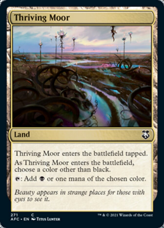 Thriving Moor [Dungeons & Dragons: Adventures in the Forgotten Realms Commander] MTG Single Magic: The Gathering    | Red Claw Gaming