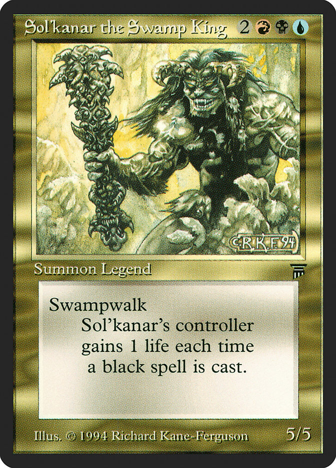 Sol'kanar the Swamp King [Legends] MTG Single Magic: The Gathering    | Red Claw Gaming