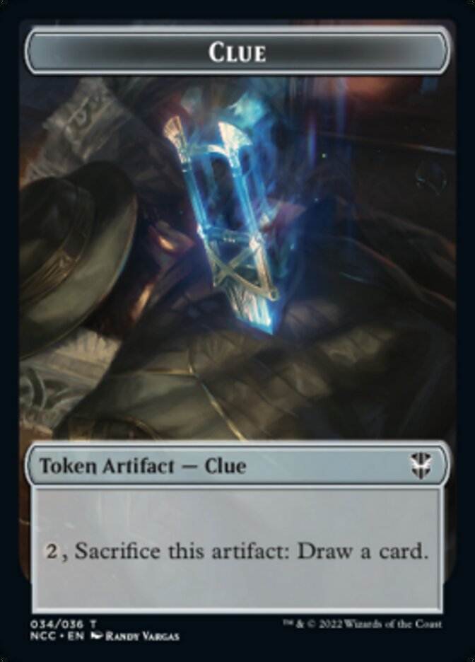 Clue // Elemental (005) Double-Sided Token [Streets of New Capenna Commander Tokens] MTG Single Magic: The Gathering    | Red Claw Gaming