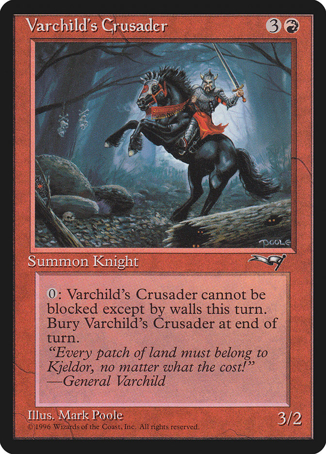 Varchild's Crusader (Black Horse) [Alliances] MTG Single Magic: The Gathering    | Red Claw Gaming