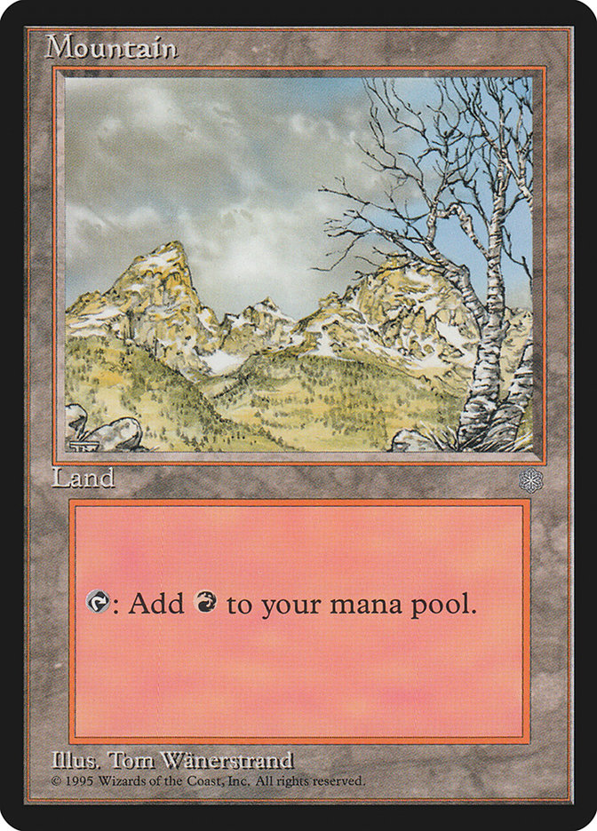 Mountain (Signature on Left) [Ice Age] MTG Single Magic: The Gathering    | Red Claw Gaming