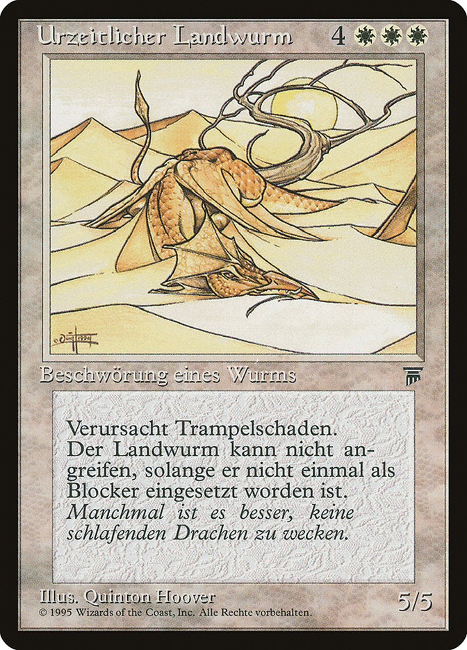 Elder Land Wurm (German) - "Urzeitlicher Landwurm" [Renaissance] MTG Single Magic: The Gathering    | Red Claw Gaming