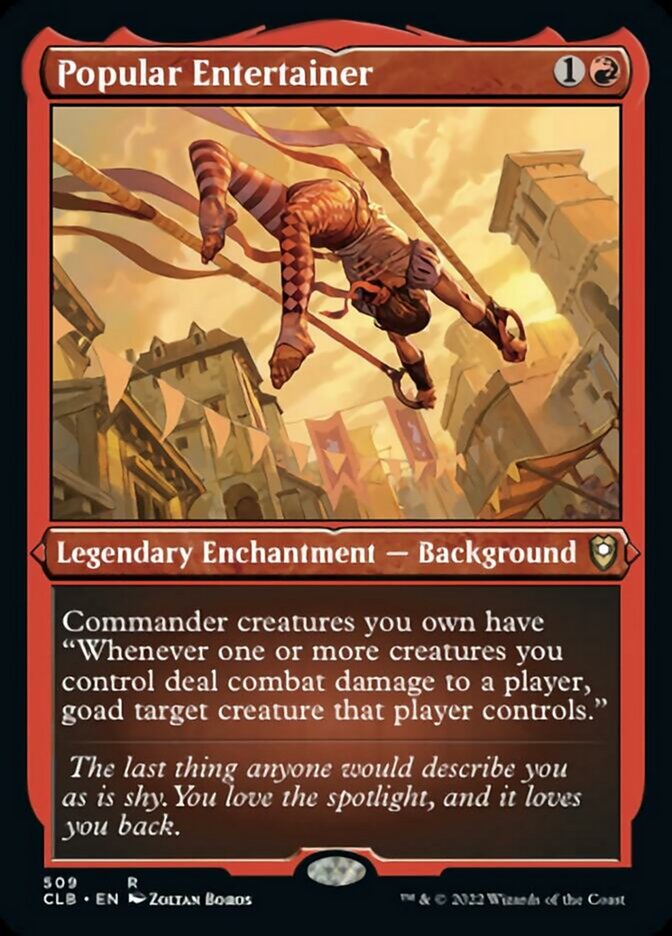 Popular Entertainer (Foil Etched) [Commander Legends: Battle for Baldur's Gate] MTG Single Magic: The Gathering    | Red Claw Gaming