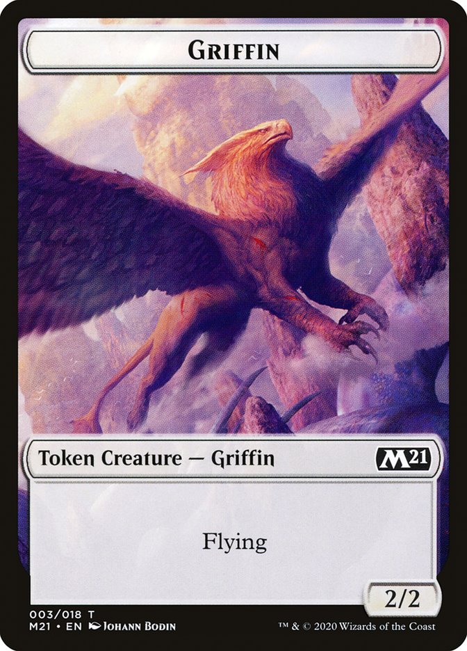 Bird // Griffin Double-Sided Token [Core Set 2021 Tokens] MTG Single Magic: The Gathering    | Red Claw Gaming