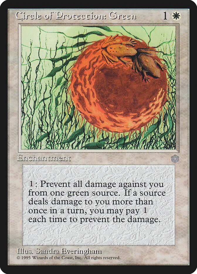 Circle of Protection: Green [Ice Age] MTG Single Magic: The Gathering    | Red Claw Gaming