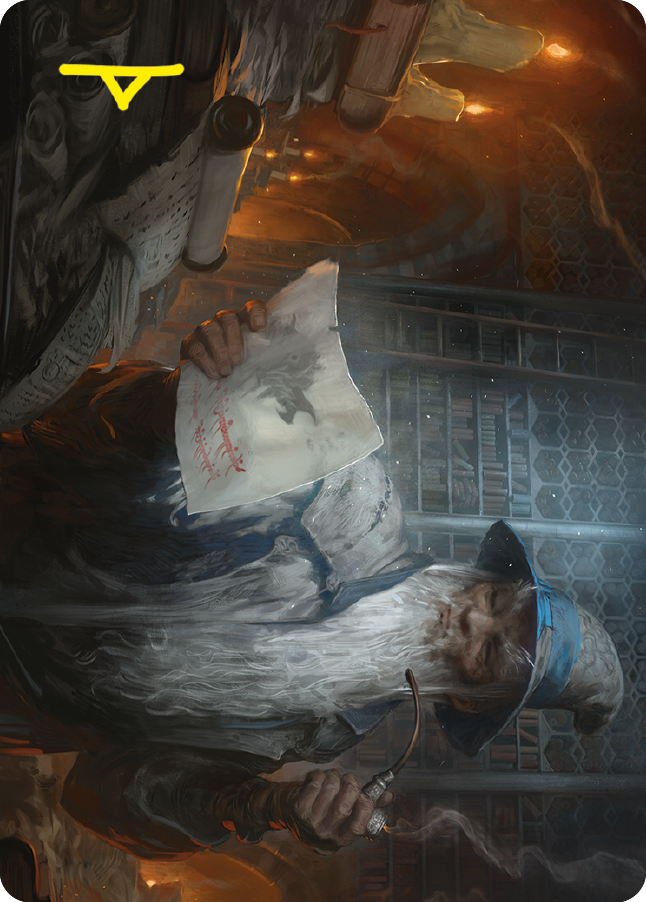 Learn from the Past Art Card (Gold-Stamped Signature) [The Lord of the Rings: Tales of Middle-earth Art Series] MTG Single Magic: The Gathering    | Red Claw Gaming