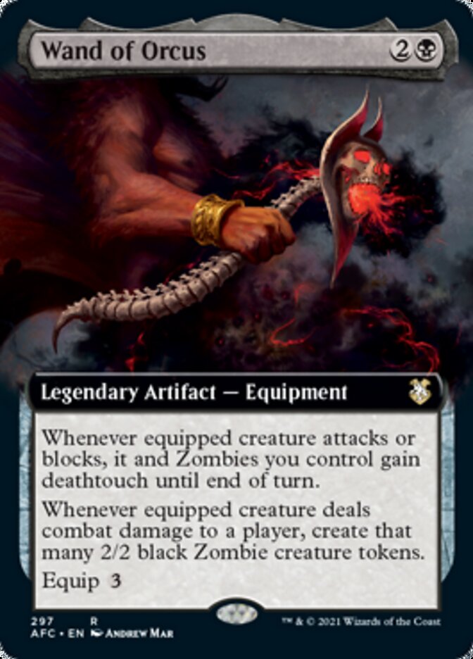 Wand of Orcus (Extended Art) [Dungeons & Dragons: Adventures in the Forgotten Realms Commander] MTG Single Magic: The Gathering    | Red Claw Gaming