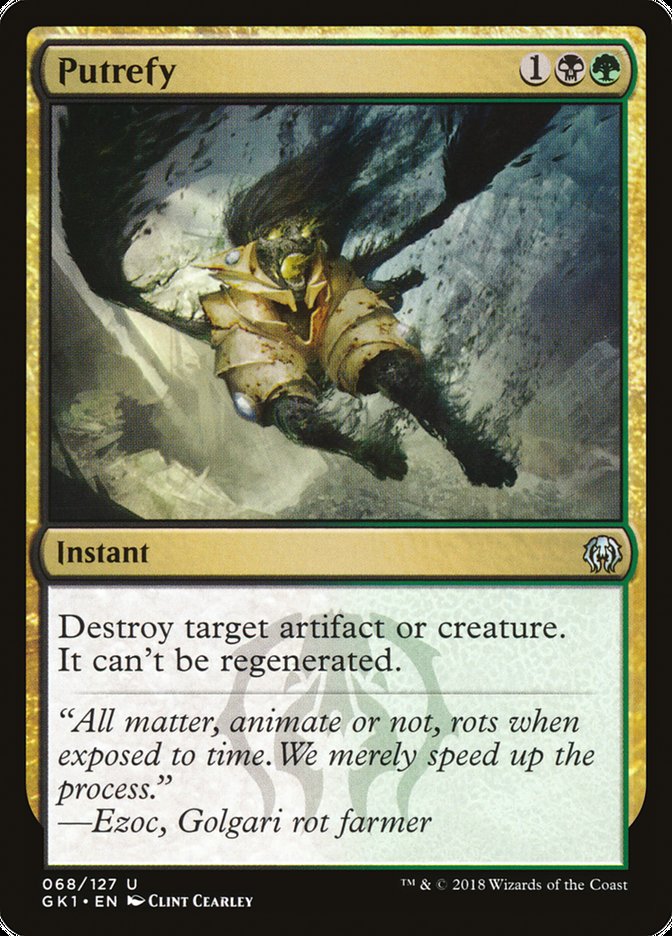 Putrefy [Guilds of Ravnica Guild Kit] MTG Single Magic: The Gathering    | Red Claw Gaming