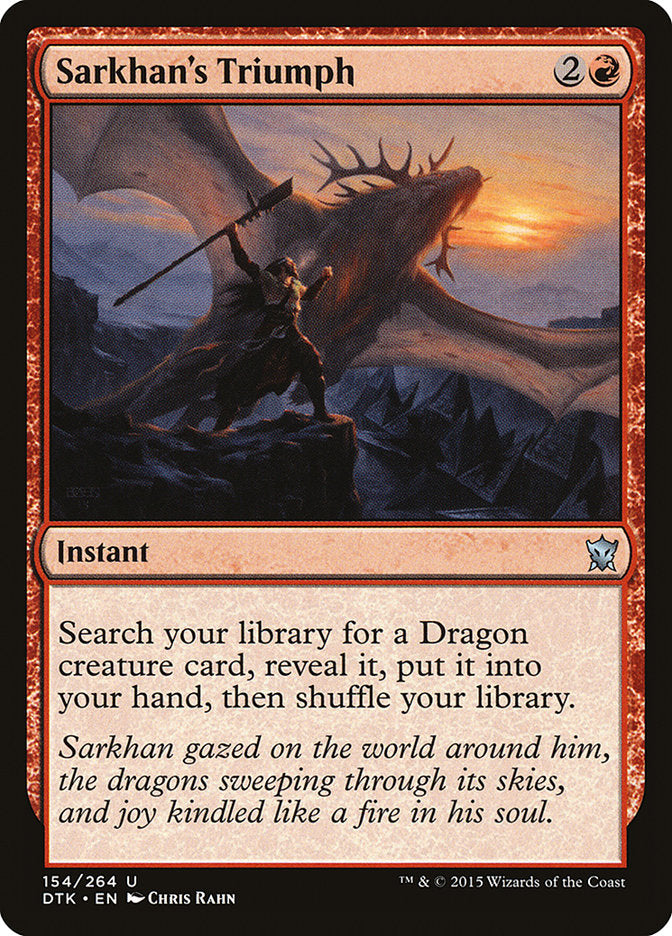 Sarkhan's Triumph [Dragons of Tarkir] MTG Single Magic: The Gathering    | Red Claw Gaming