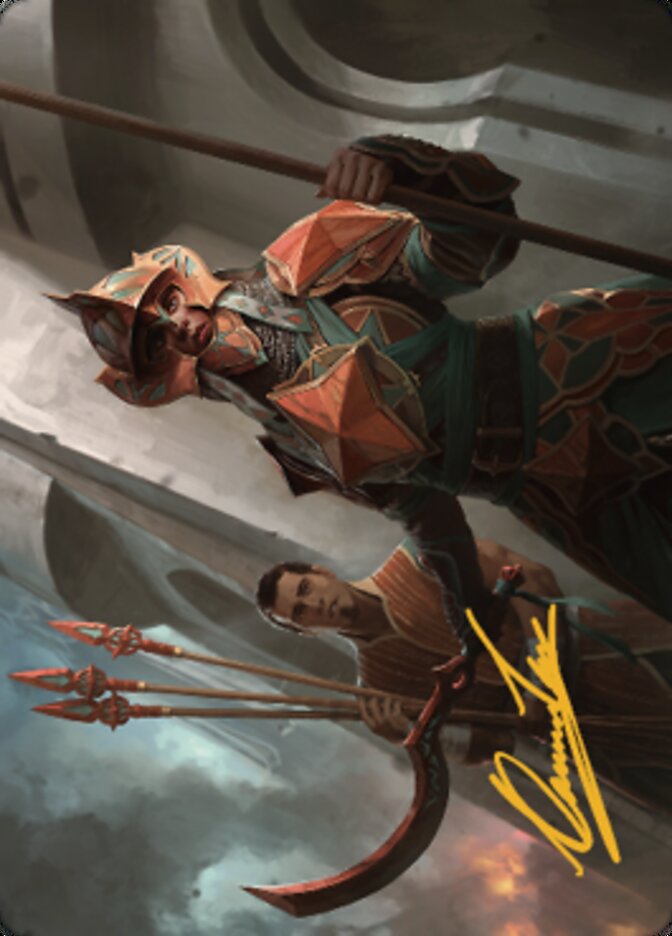 Siege Veteran Art Card (Gold-Stamped Signature) [The Brothers' War Art Series] MTG Single Magic: The Gathering    | Red Claw Gaming