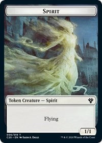 Spirit // Treasure Double-Sided Token [Commander 2020 Tokens] MTG Single Magic: The Gathering    | Red Claw Gaming