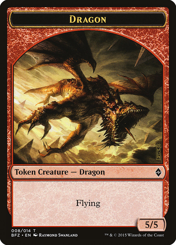 Dragon Token [Battle for Zendikar Tokens] MTG Single Magic: The Gathering    | Red Claw Gaming