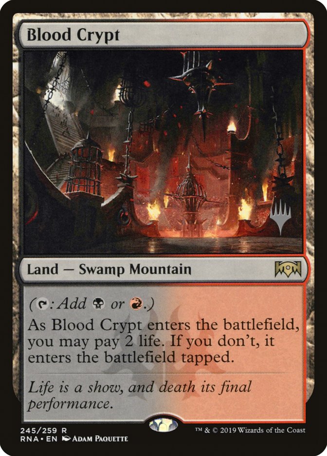 Blood Crypt (Promo Pack) [Ravnica Allegiance Promos] MTG Single Magic: The Gathering    | Red Claw Gaming