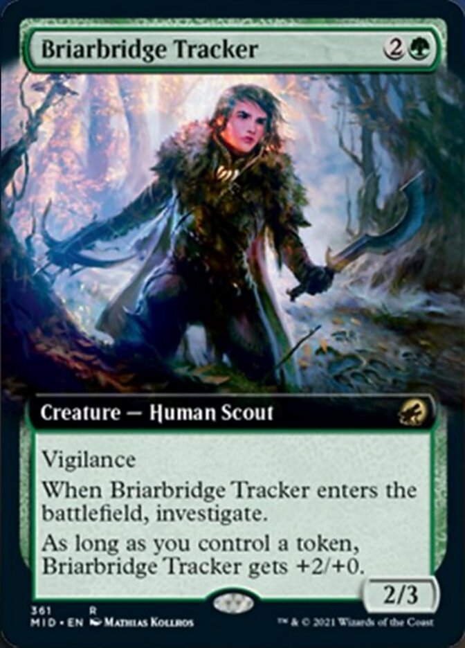 Briarbridge Tracker (Extended Art) [Innistrad: Midnight Hunt] MTG Single Magic: The Gathering    | Red Claw Gaming