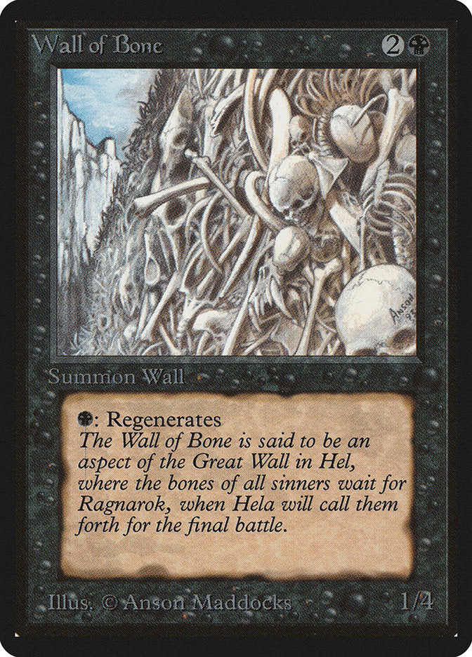 Wall of Bone [Beta Edition] MTG Single Magic: The Gathering    | Red Claw Gaming