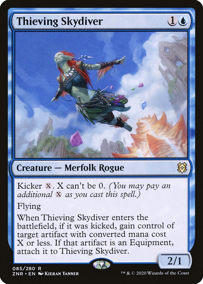 Thieving Skydiver [Zendikar Rising] MTG Single Magic: The Gathering    | Red Claw Gaming