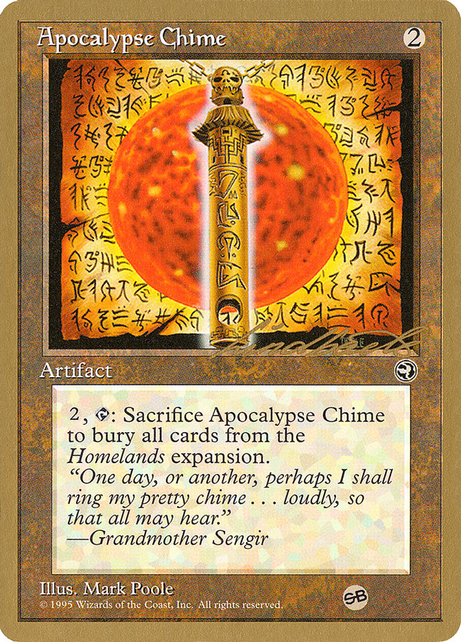 Apocalypse Chime (Leon Lindback) (SB) [Pro Tour Collector Set] MTG Single Magic: The Gathering    | Red Claw Gaming