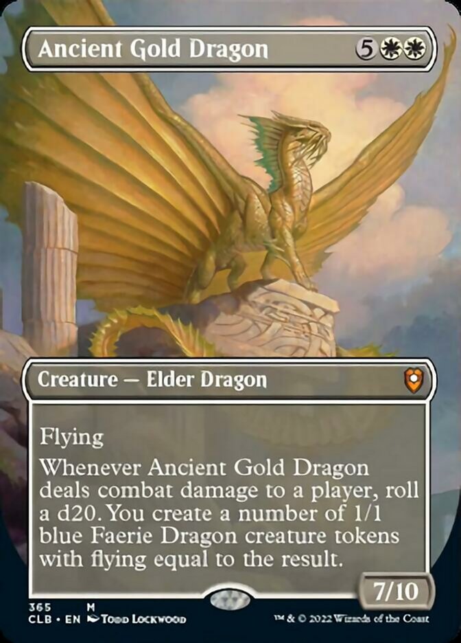 Ancient Gold Dragon (Borderless Alternate Art) [Commander Legends: Battle for Baldur's Gate] MTG Single Magic: The Gathering    | Red Claw Gaming