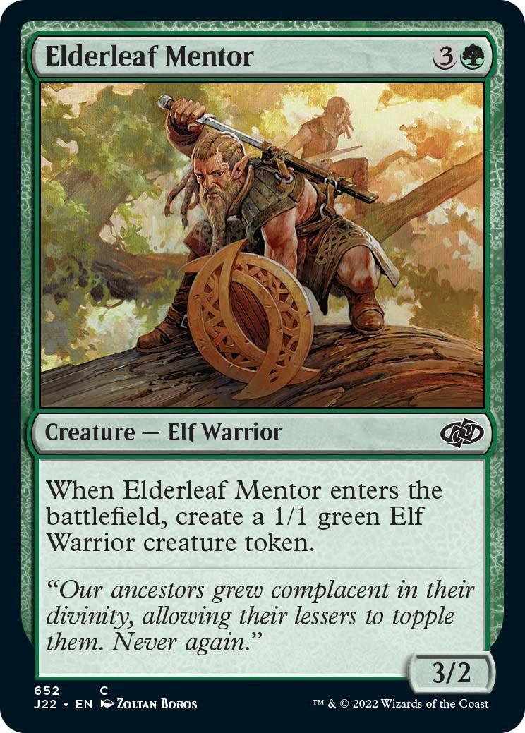 Elderleaf Mentor [Jumpstart 2022] MTG Single Magic: The Gathering    | Red Claw Gaming