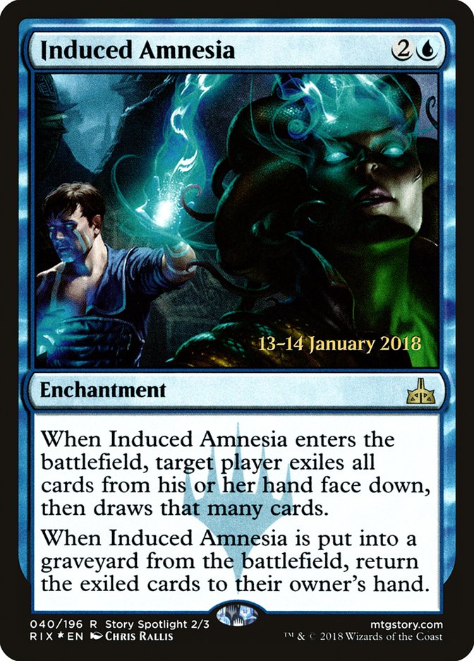 Induced Amnesia [Rivals of Ixalan Prerelease Promos] MTG Single Magic: The Gathering    | Red Claw Gaming