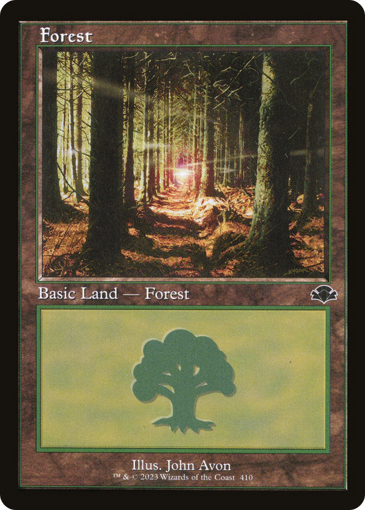 Forest (410) (Retro) [Dominaria Remastered] MTG Single Magic: The Gathering    | Red Claw Gaming