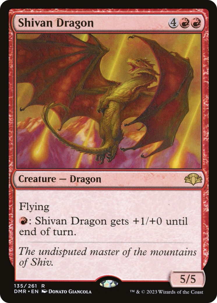 Shivan Dragon [Dominaria Remastered] MTG Single Magic: The Gathering    | Red Claw Gaming