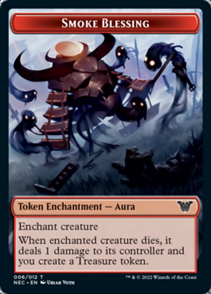 Smoke Blessing // Spirit (009) Double-Sided Token [Kamigawa: Neon Dynasty Commander Tokens] MTG Single Magic: The Gathering    | Red Claw Gaming