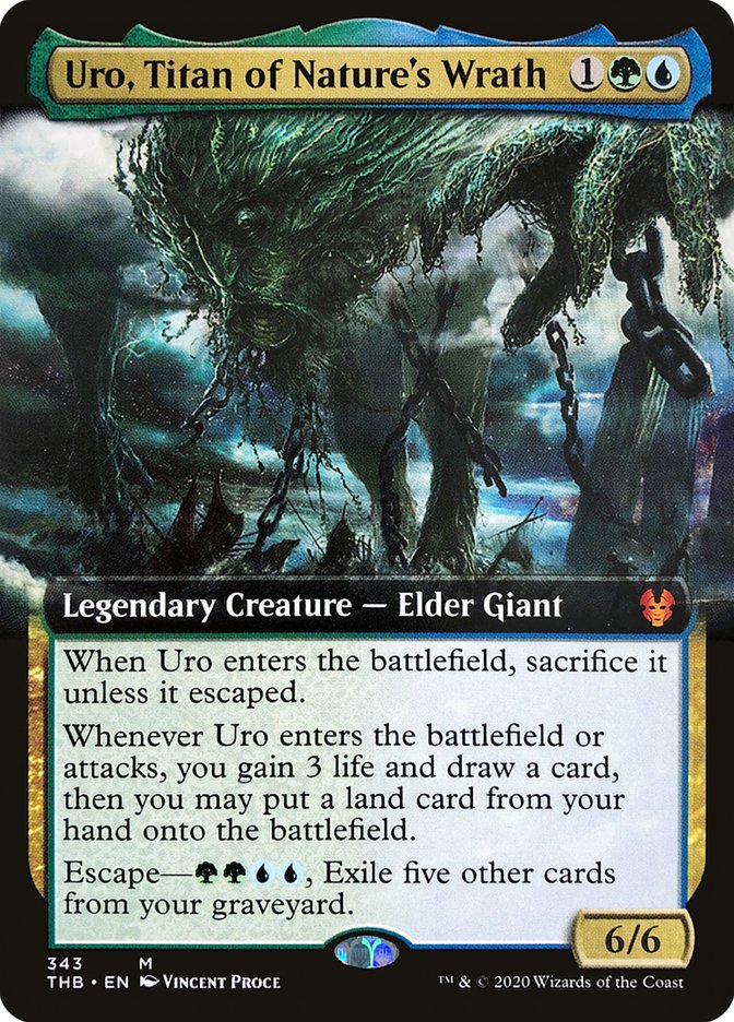 Uro, Titan of Nature's Wrath (Extended Art) [Theros Beyond Death] MTG Single Magic: The Gathering    | Red Claw Gaming
