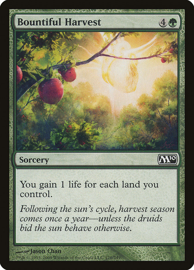 Bountiful Harvest [Magic 2010] MTG Single Magic: The Gathering    | Red Claw Gaming