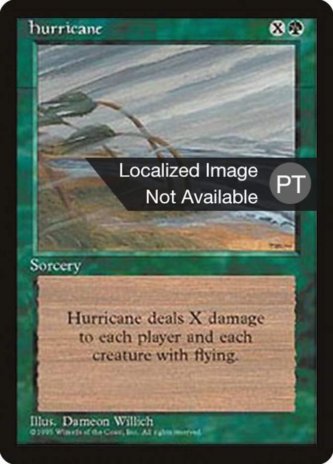 Hurricane [Fourth Edition (Foreign Black Border)] MTG Single Magic: The Gathering    | Red Claw Gaming