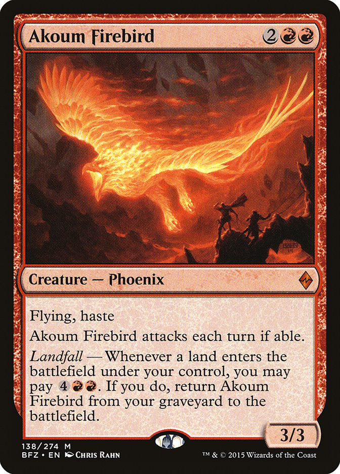 Akoum Firebird [Battle for Zendikar] MTG Single Magic: The Gathering    | Red Claw Gaming
