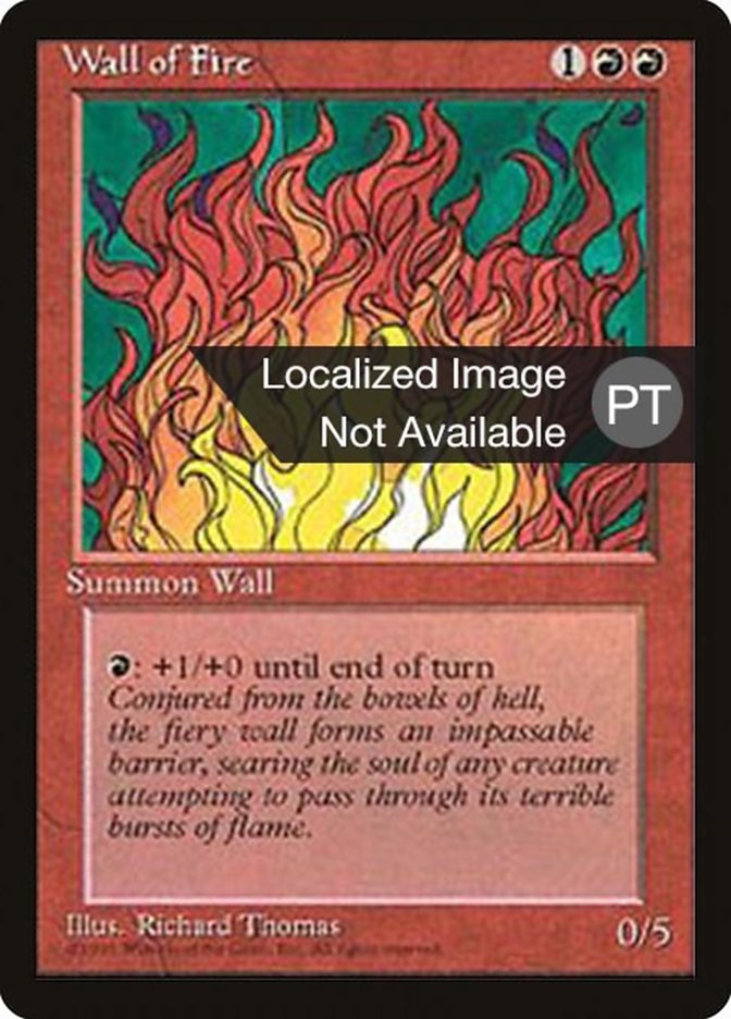 Wall of Fire [Fourth Edition (Foreign Black Border)] MTG Single Magic: The Gathering    | Red Claw Gaming